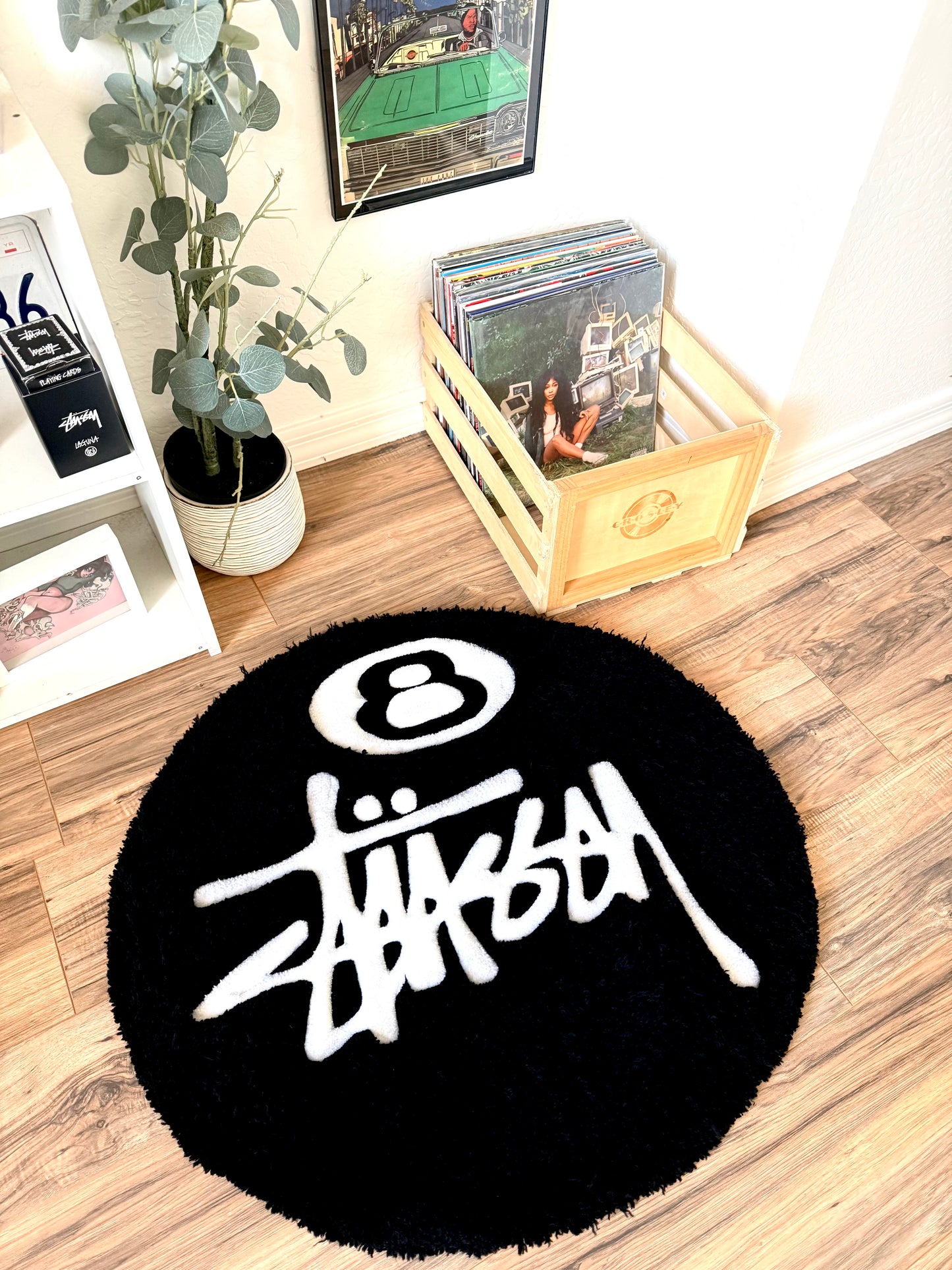 Stu$$y Inspo 8 Ball Rug